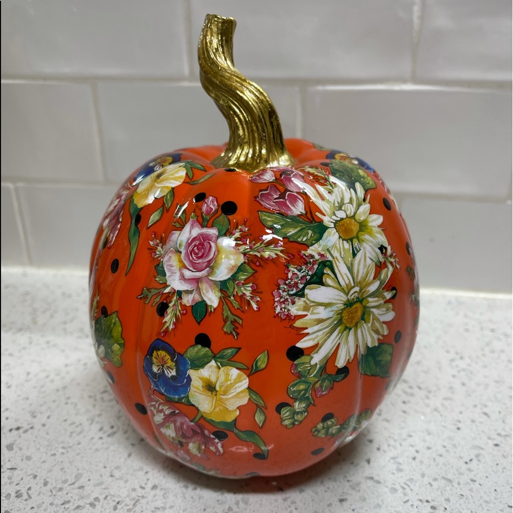 Mackenzie-Childs Flower Market Pumpkin Small - Picture 8 of 10